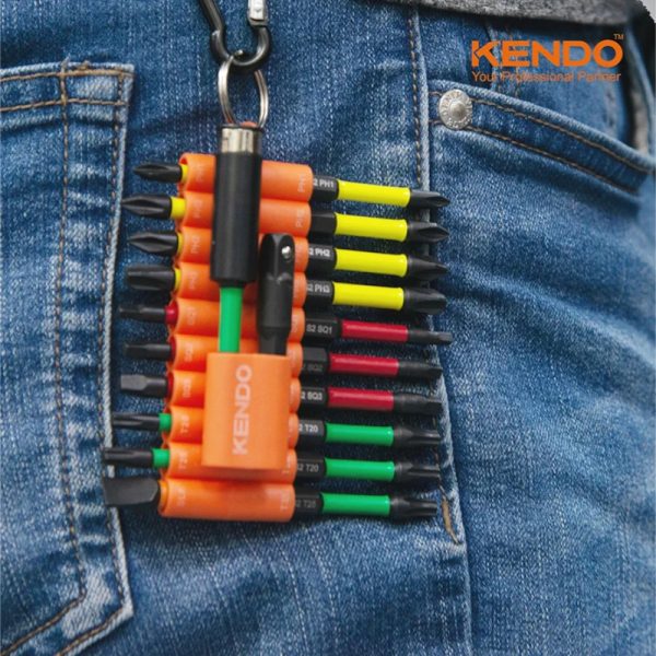 KENDO 22-Piece Professional Impact Driver Bit Set – High-Grade S2 Steel