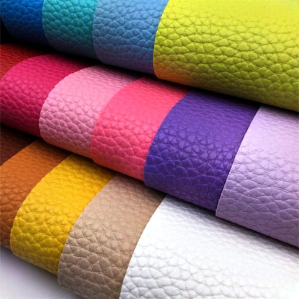 Textured Lychee Pattern Faux Leather – Vibrant Colors Collection